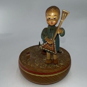 Thorens Lara's Theme Swiss Wood Music Box Hunter Figurine